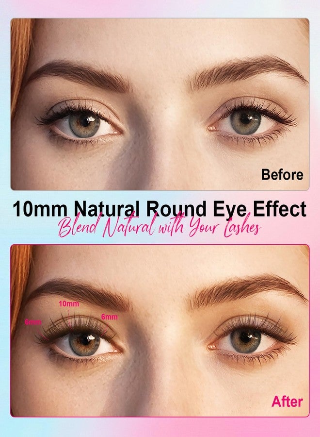 EMEDA Brown Self Adhesive Glueless Lashes - False Eyelashes Waterproof Natural Pre-glued Easy Eyelashes for Beginners Fake Lashes Press on Lashes Strips by EMEDA(Brown 863) - Image 5